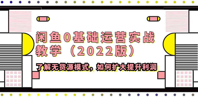 （2247期）闲鱼0基础运营实战教学（2022版）了解无货源模式，如何扩大提升利润